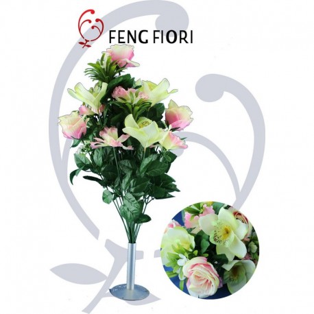 Mazzo rose orchidee/anemoni 21F