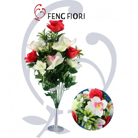 Mazzo rose orchidee/anemoni 21F