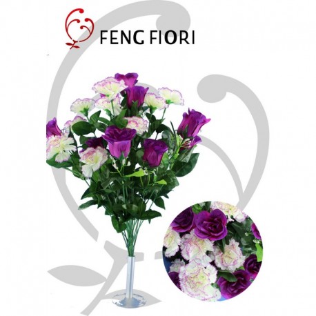 Bouquet garofani/boccioli 24F