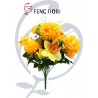 BOUQUET CRISANTEMI ORCHIDEA 18F 50CM